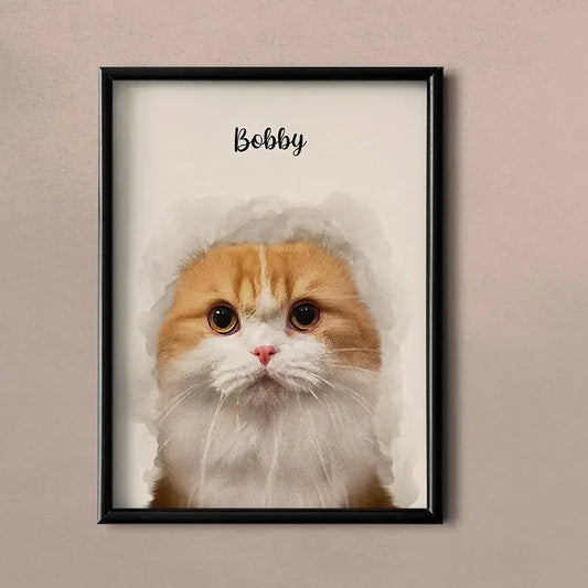 Color Custom Pet Portrait Personalized Poster